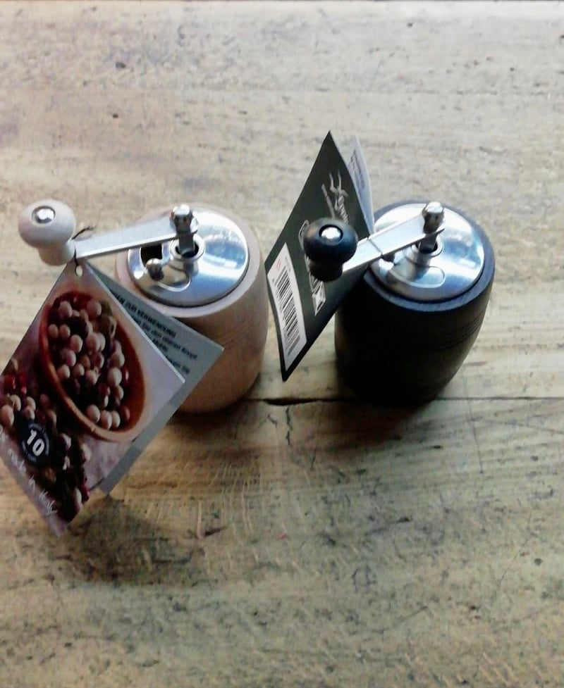 Dark wood pepper mill