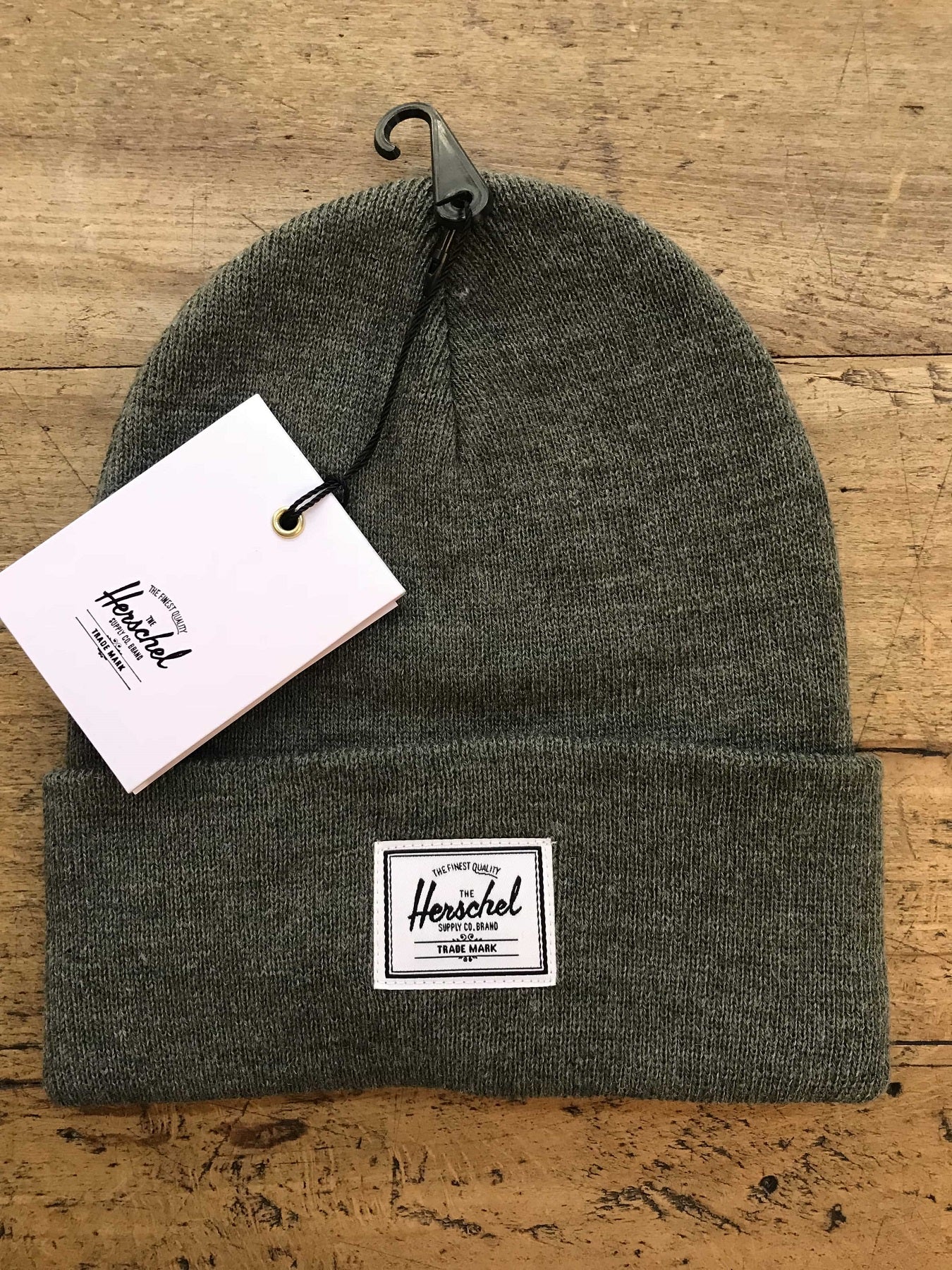 Herschel green winter hat