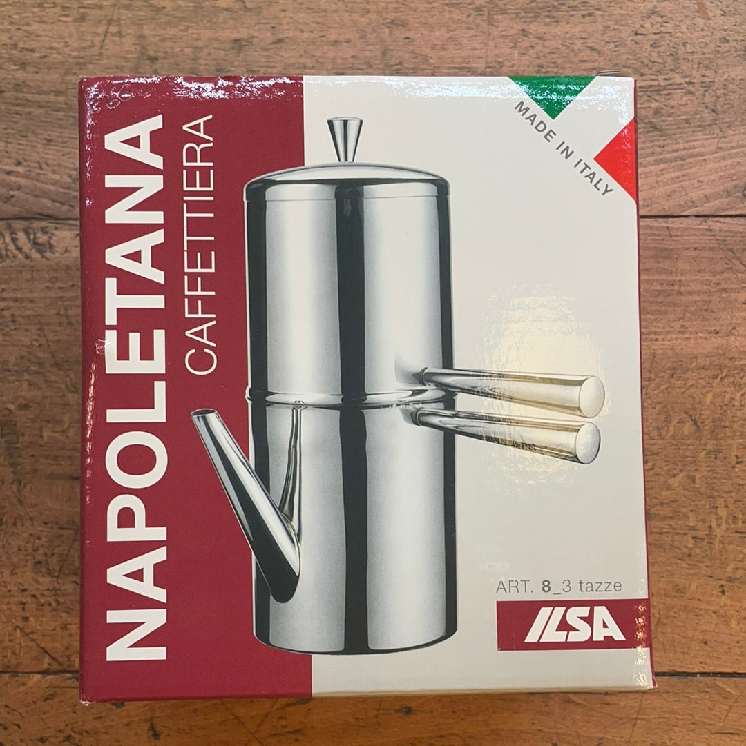 Neapolitan stainless steel coffee maker 1-2 cups