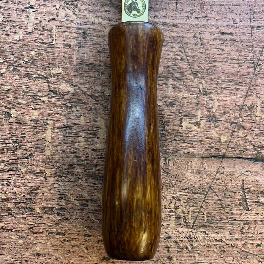 Spronella in ottone con manico in legno liscia