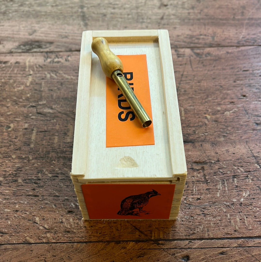 Richiamo Francolino di monte in legno e ottone