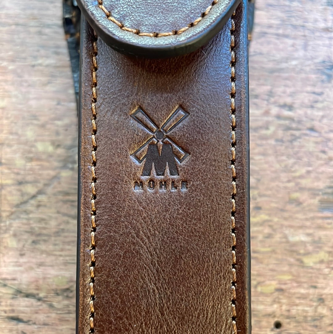 Astuccio in pelle per rasoio di sicurezza