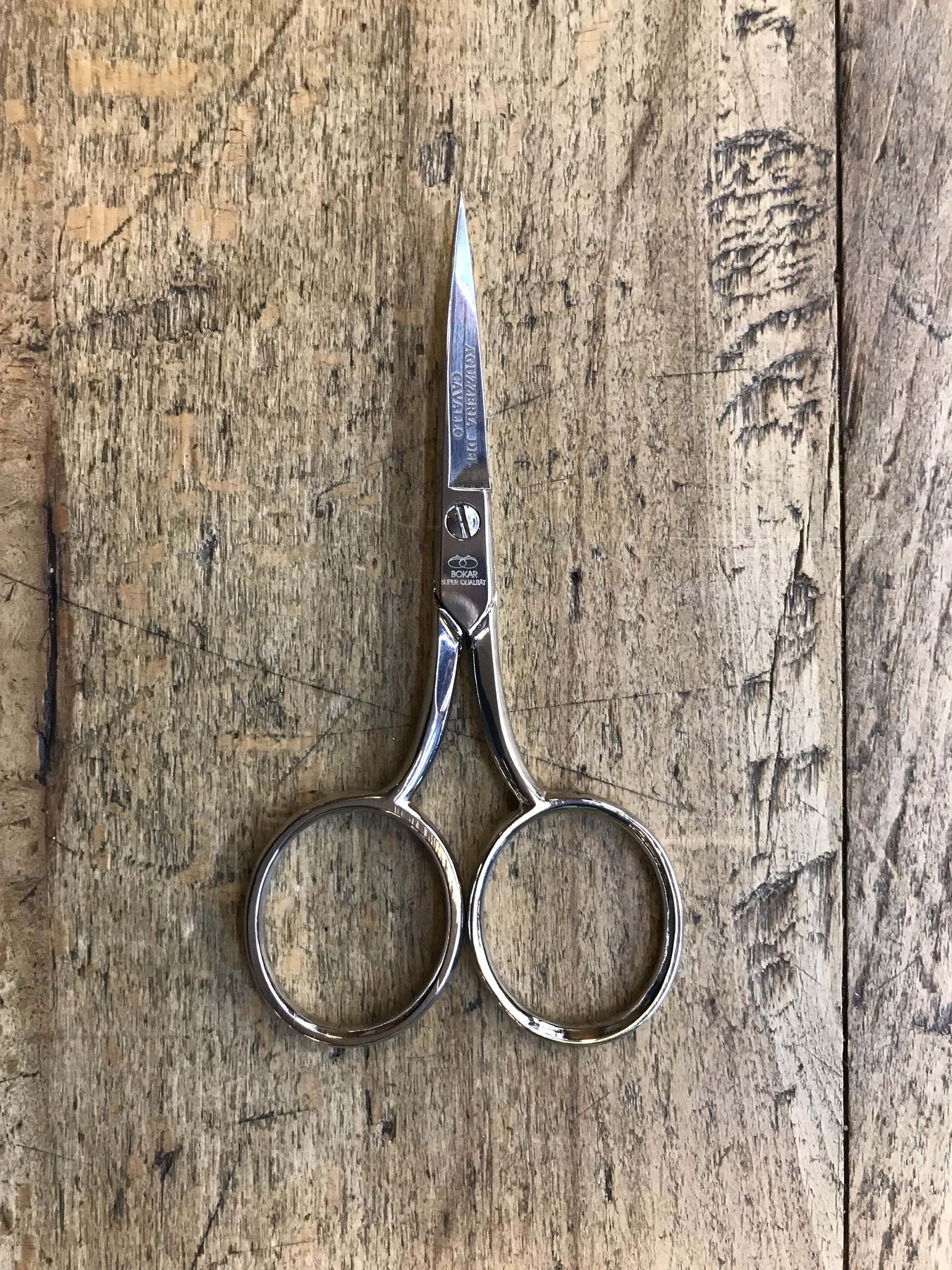 Embroidery and sewing scissors with large rings