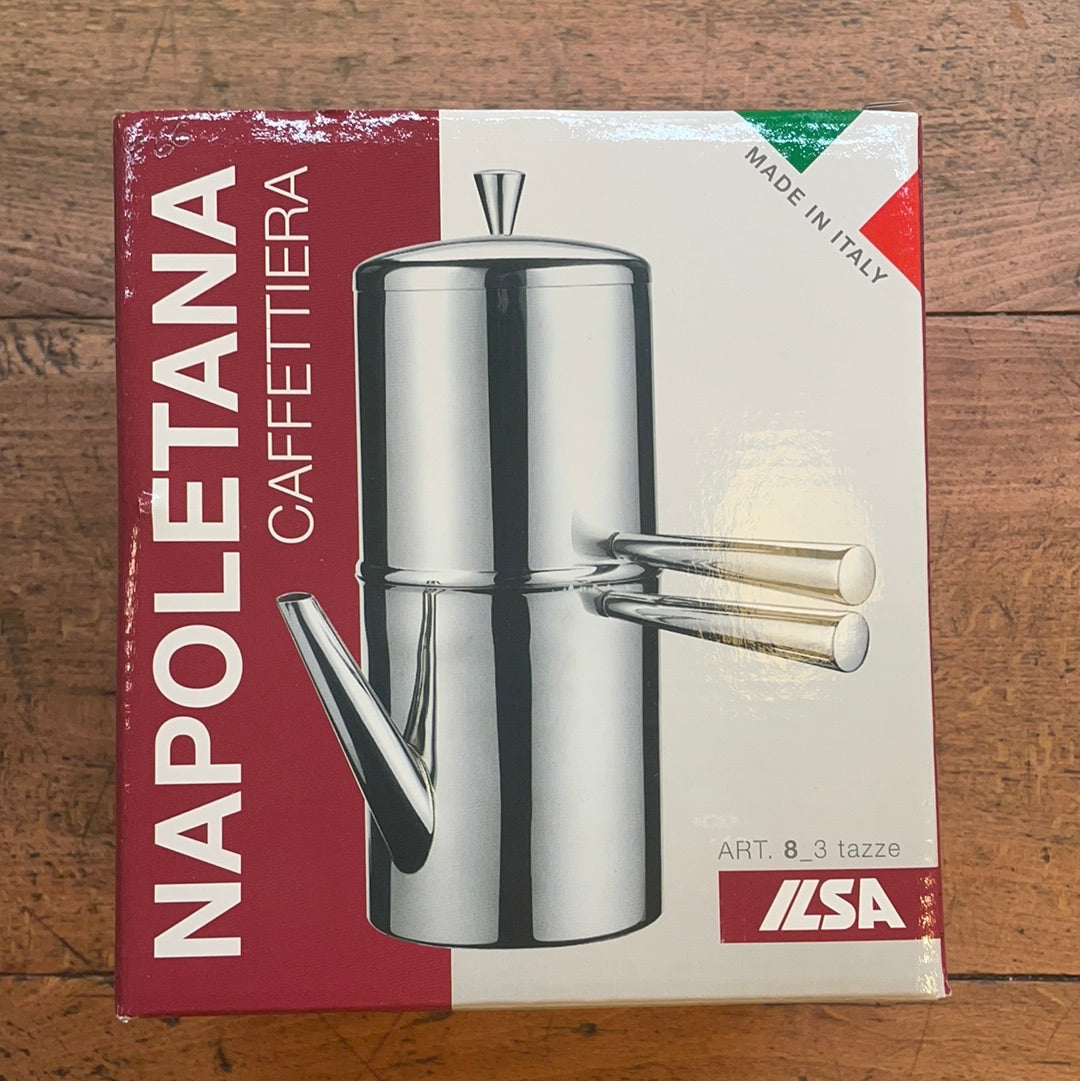 Neapolitan stainless steel coffee maker 1-2 cups