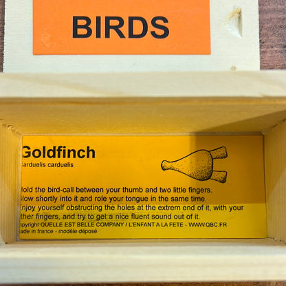 Wooden Goldfinch decoy