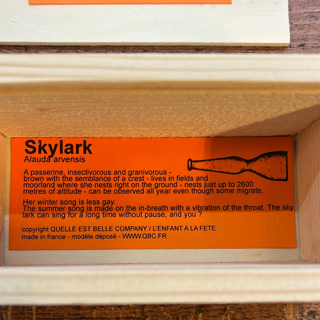 Wooden Skylark decoy
